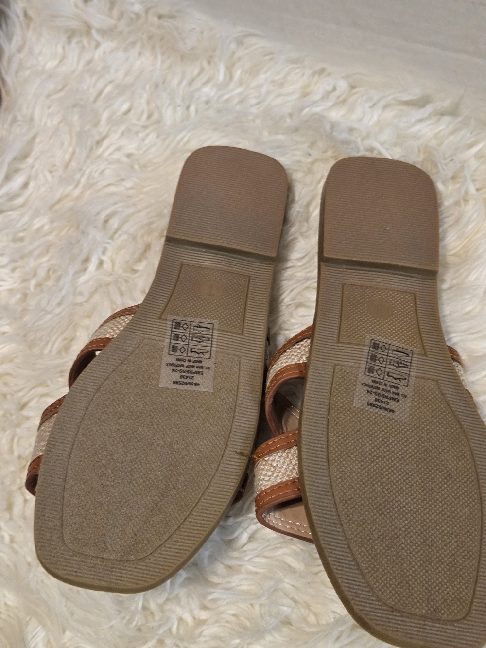 Casual Brown & Beige Slide Sandals - Women - Picture 4 of 10